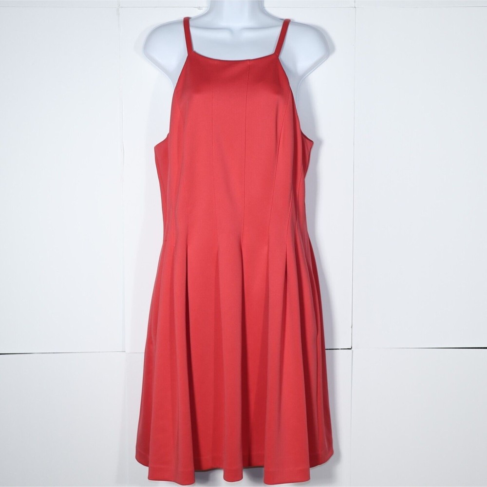 Calvin Klein Womens Size L Pink Spaghetti Strap Sleeveless Dress